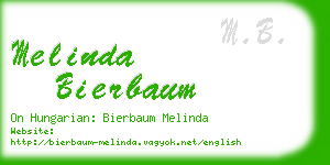 melinda bierbaum business card